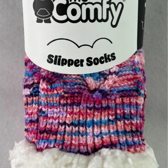 The Comfy Sleeper Sock Multicolor Slipper Socks cozy warm socks 6-10 NWT - Picture 1 of 10